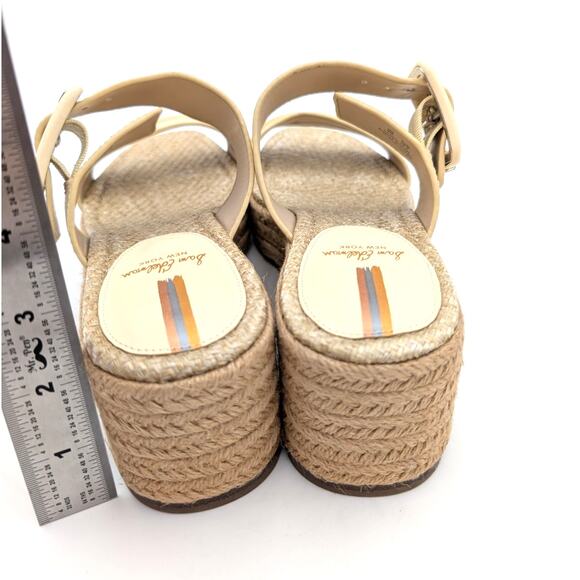 Sam Edelman Carson Platform Wedge Espadrille Slide Sandal Cream Size US8 EU38.5 - Picture 4 of 11
